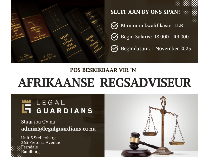 Afrikaans Speaking Legal Advisor Afrikaans Speaking Legal Advisor