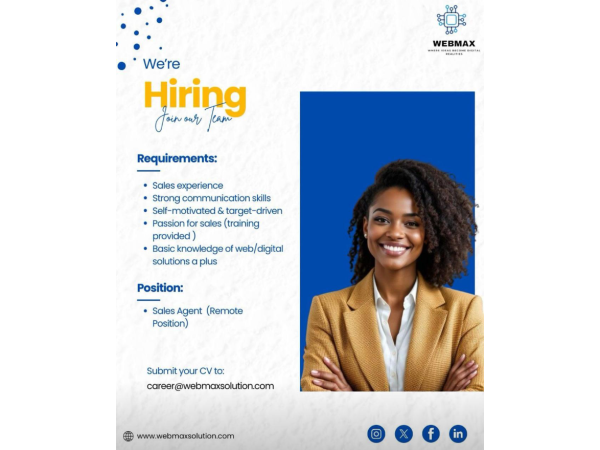 Commission-Based Sales Agent position